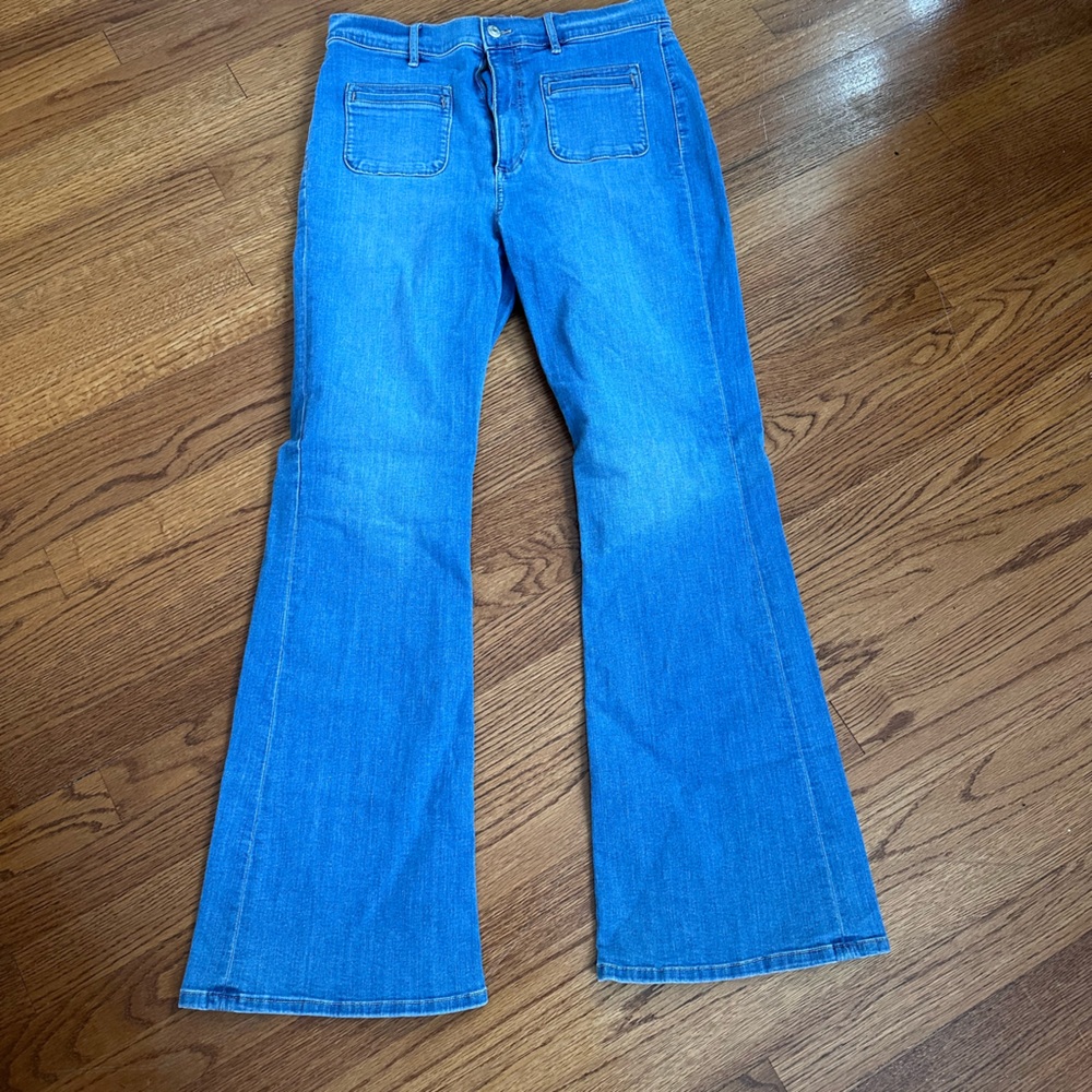 LOFT Flare & Wide Leg Blue Jeans